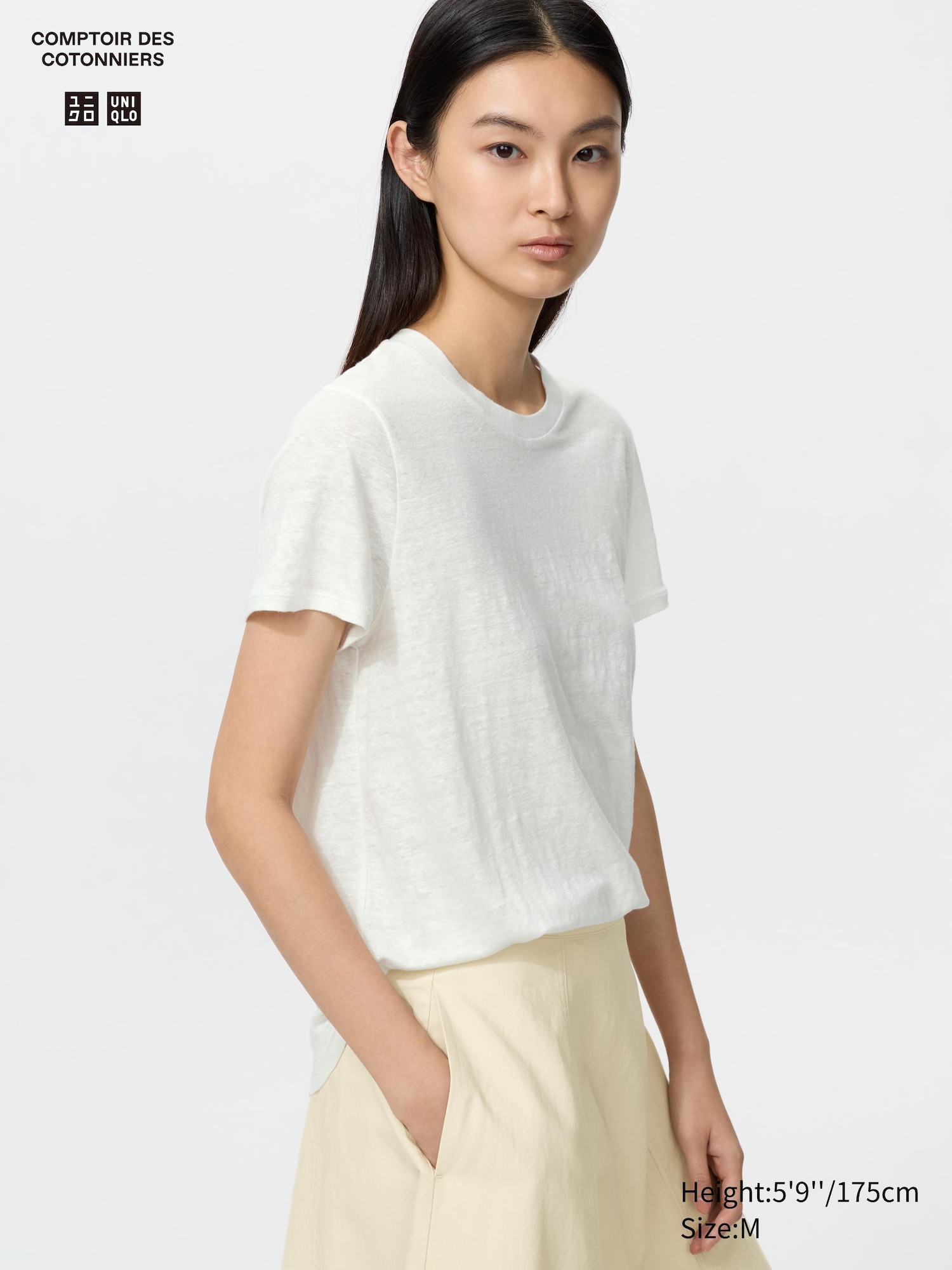 Linen Crew Neck Short Sleeve T-Shirt