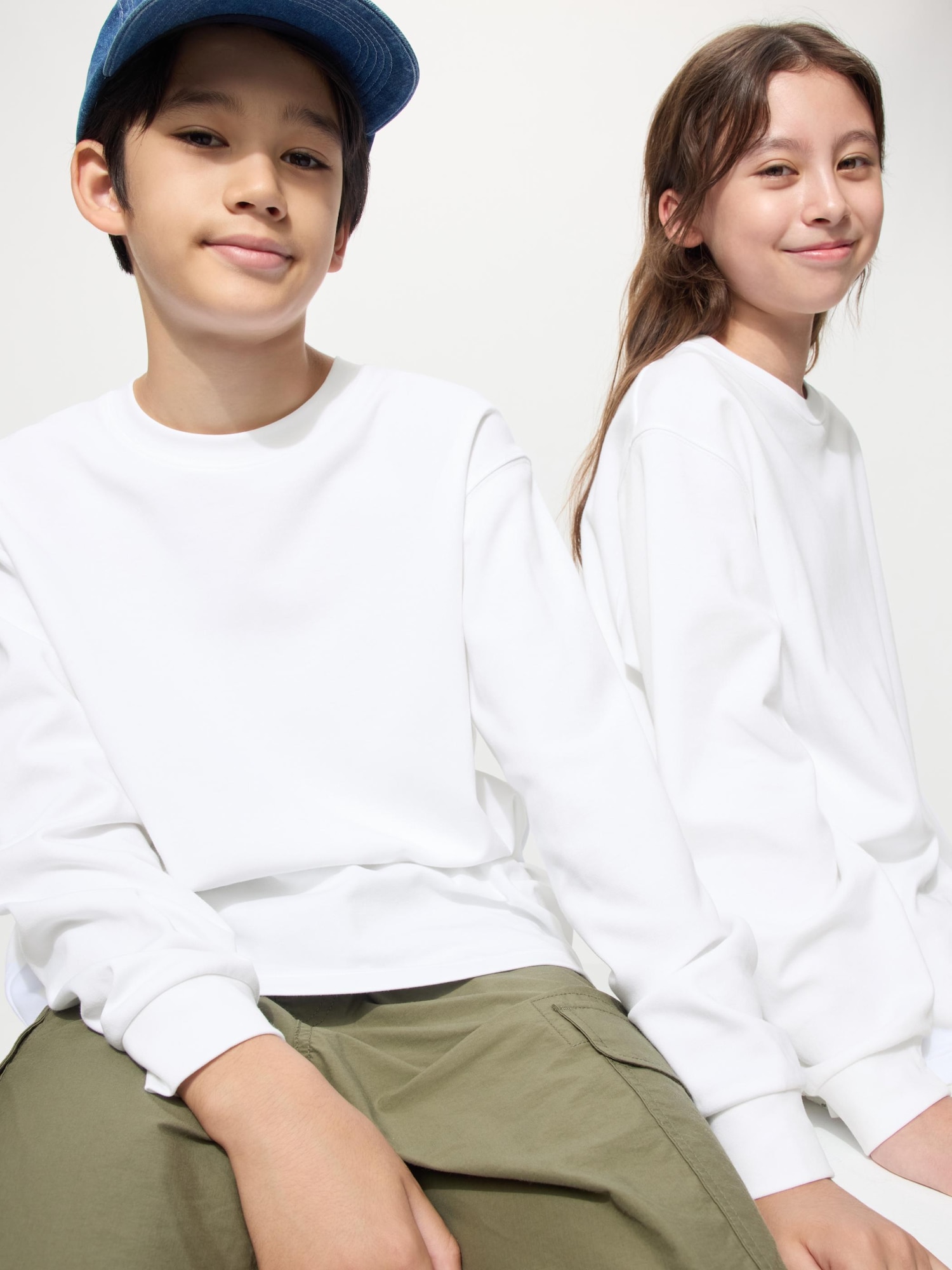 KIDS AIRism Cotton Crew Neck T Long Sleeve