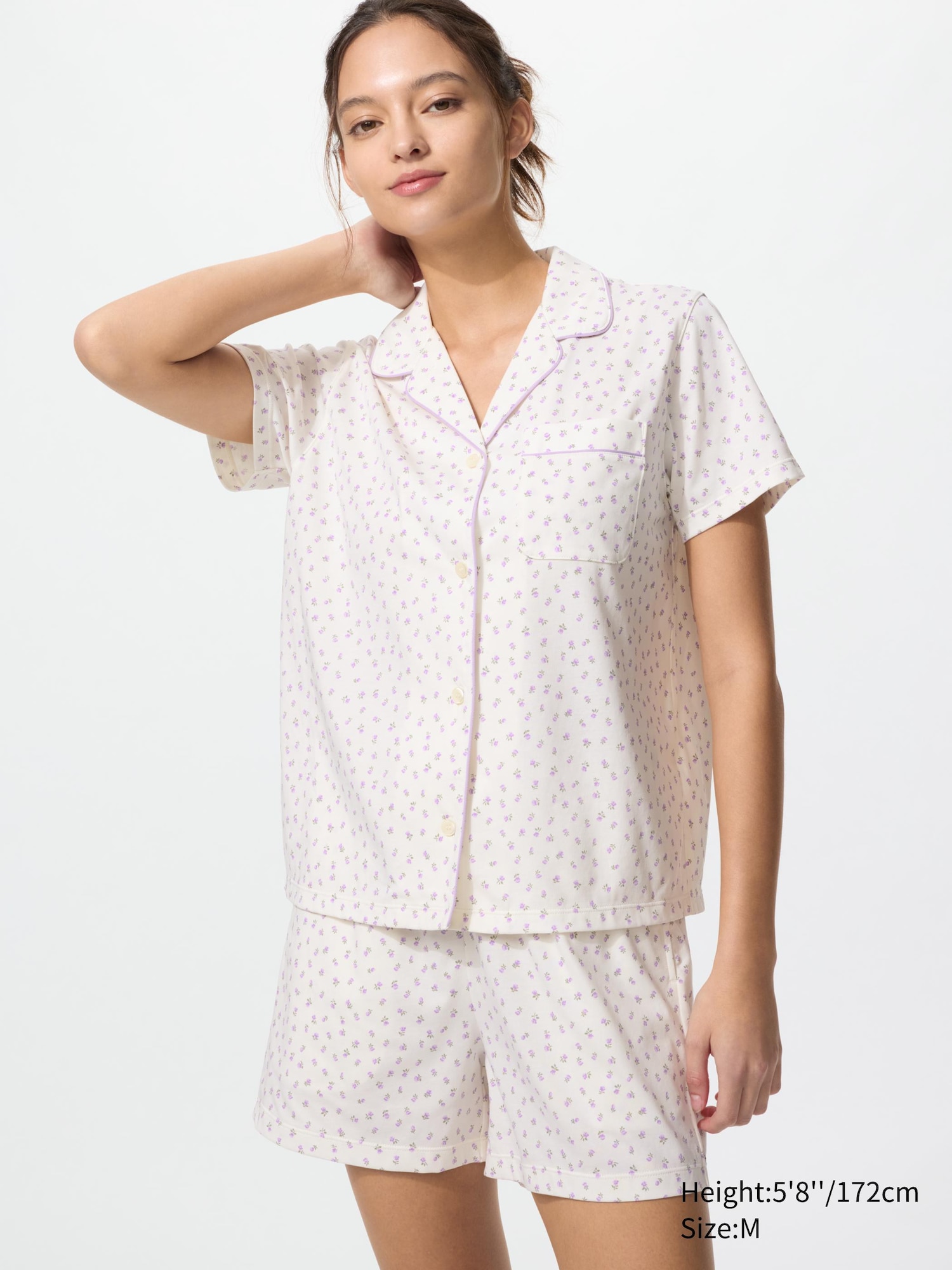 AIRism Cotton Pajamas Short Sleeve Print