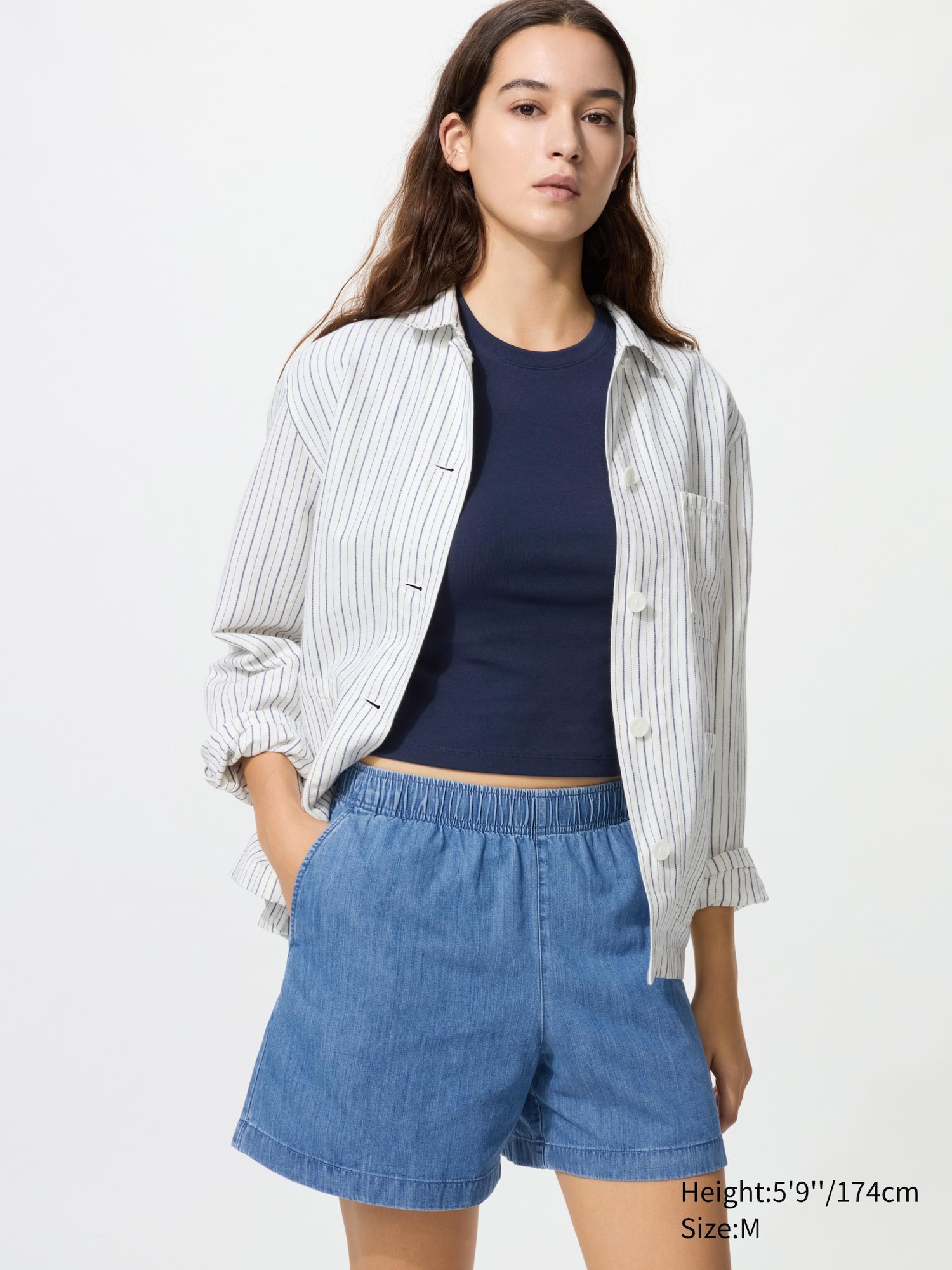 Cotton Easy Shorts Denim