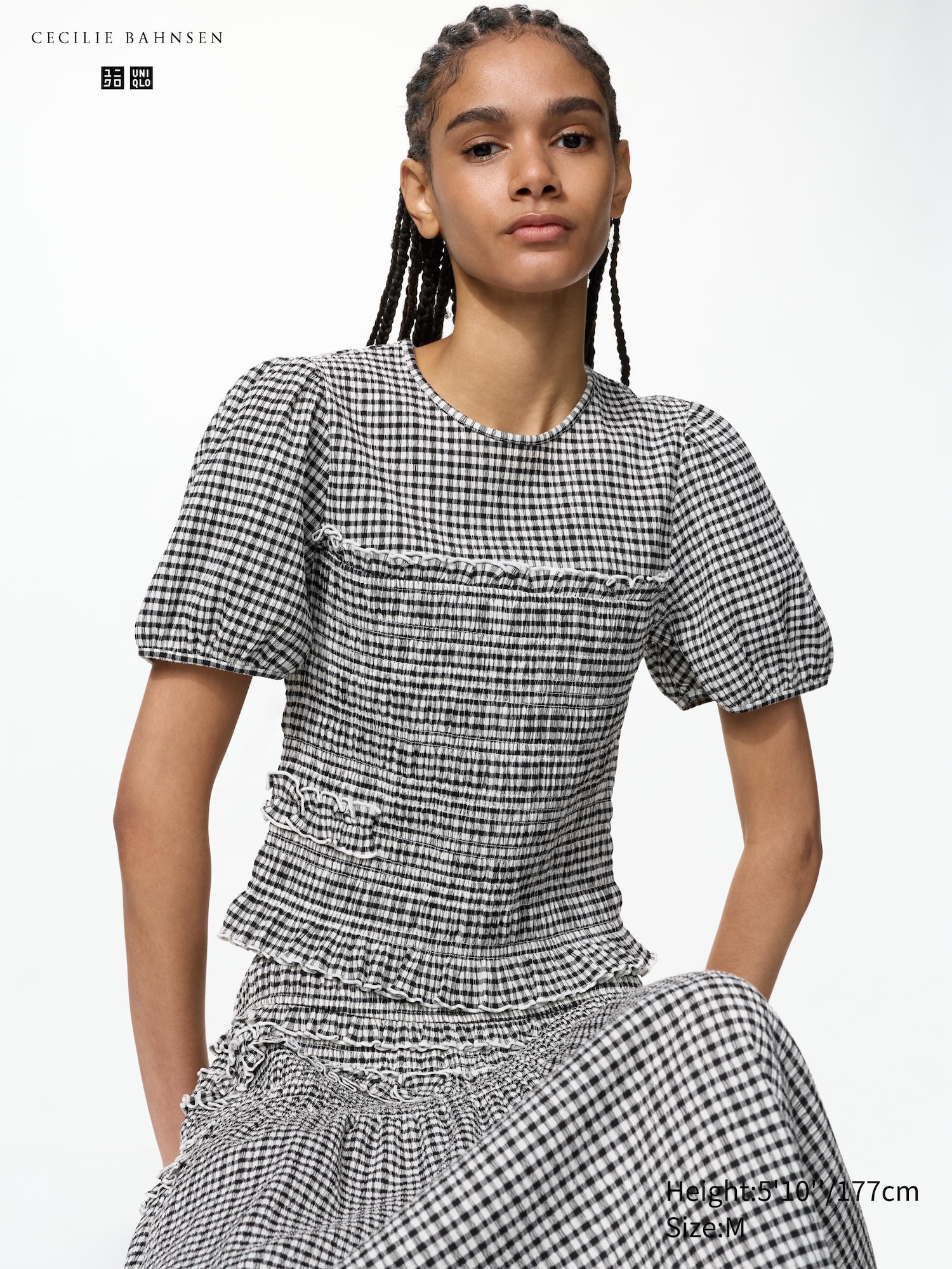 Shirring Volume Sleeve T-Shirt