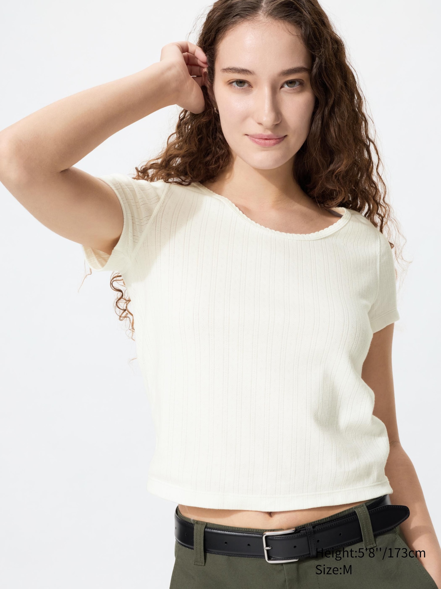 Pointelle Round Neck Mini T
