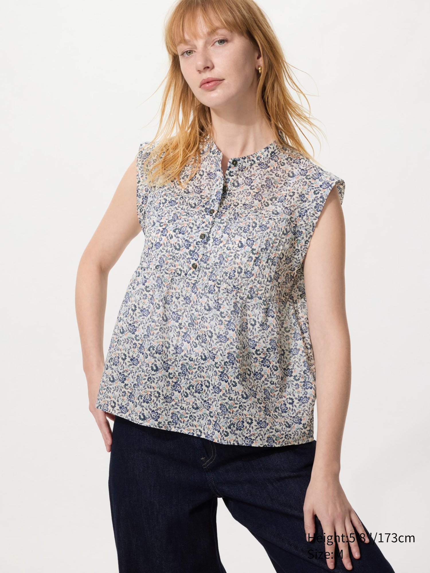 Light Cotton Pintuck Blouse