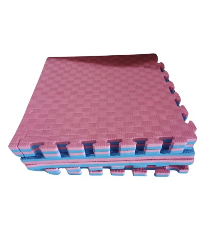 [2 PCS] Eva Interlocking Floor Mat (Pink/Blue) 50cm x 50cm x 25mm