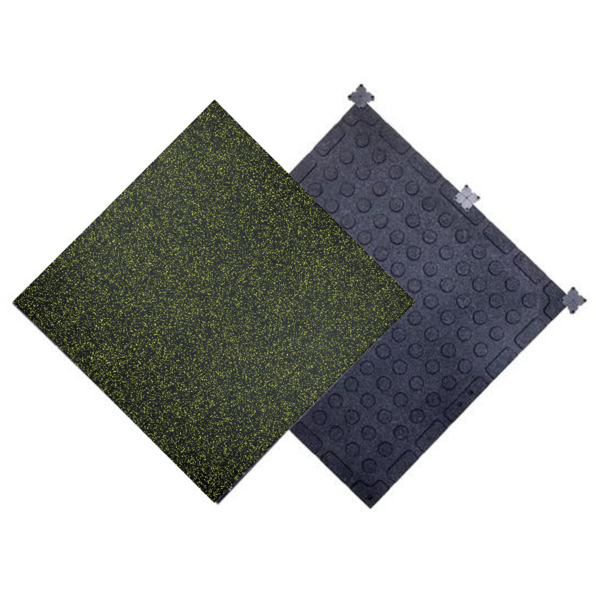 Premium Connector Tile Series - Black with Yellow Speckles - 20mm