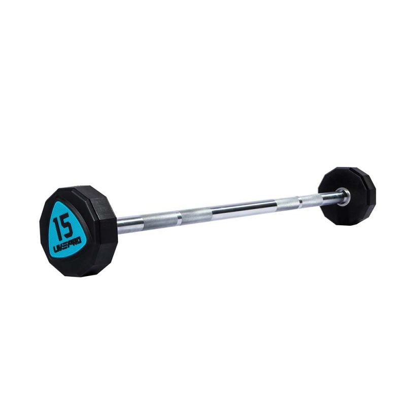 Premium Urethane 12-Sided Fixed Straight Barbell